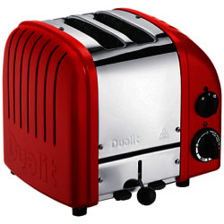 Dualit Made to Order Classic 2-Slice Toaster Stainless Steel/Flame Red Matt